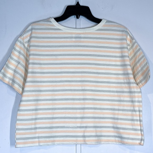 Champion 100% Cotton Stripe Cropped Top - Picture 2 of 6